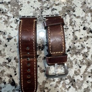 Brown Leather Apple Watch Strap